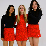 Women's red camo skort