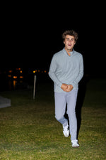 Gray Nylon Spandex Q Zip