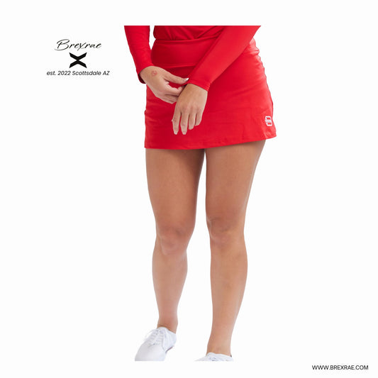 X-Solid Bright Red Skort