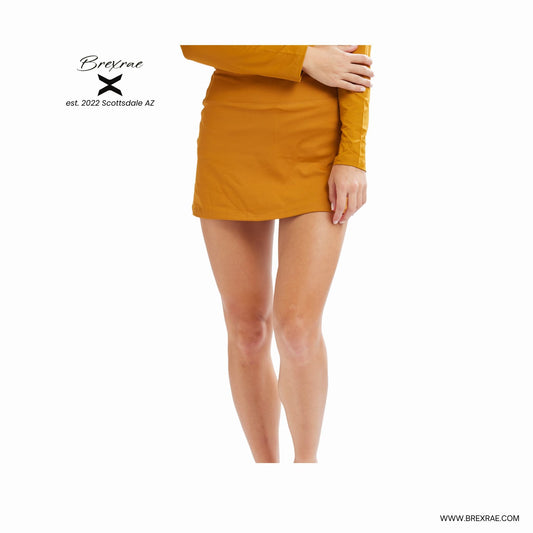 X-Solid Mustard High Skort