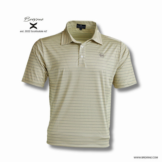 Old Gold Lattice Polo