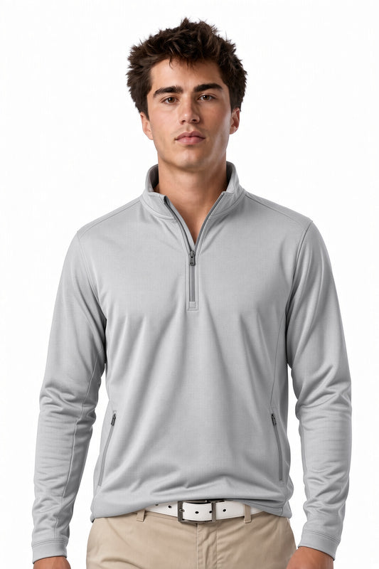 Gray Nylon Spandex Q Zip