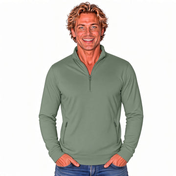 Green Nylon Spandex Q Zip