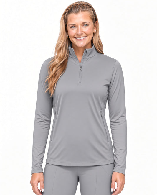 Gray Nylon Spandex Q Zip