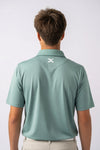 Sage Green Mesh Performance Polo