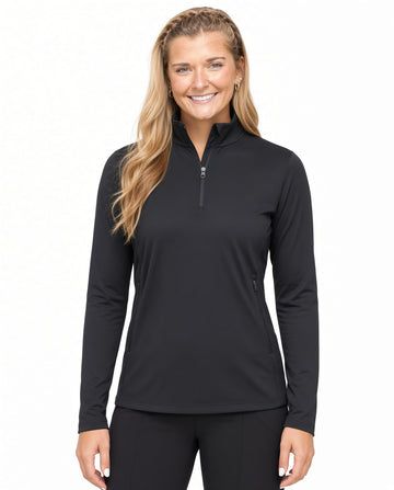 Black Nylon Spandex Q Zip