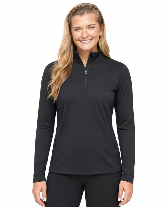 Black Nylon Spandex Q Zip