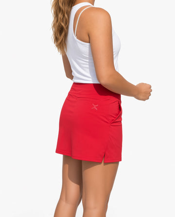 Red Fore Pocket skort