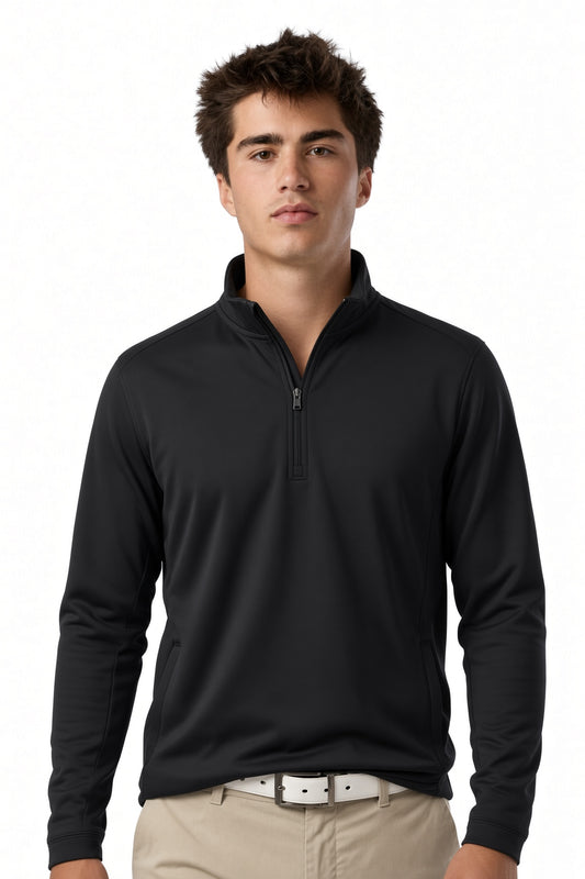 Black Nylon Spandex Q Zip