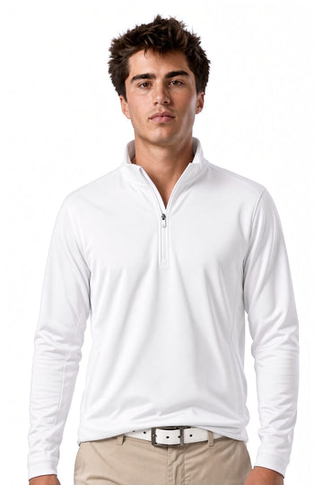 white Nylon Spandex Q Zip
